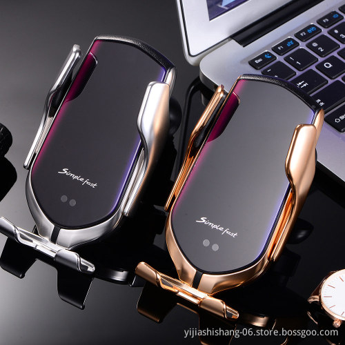 2 in 1 Universal Wireless Car Charger Phone Holder, 10W Fast Qi Charging for iPhone Samsung Galaxy